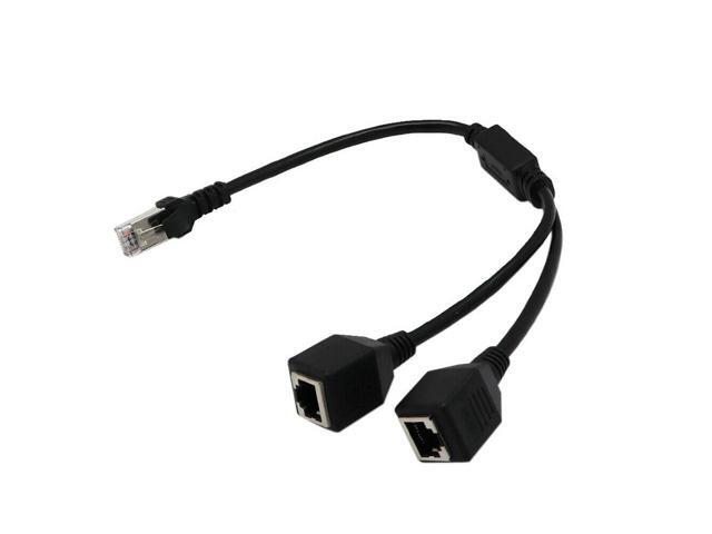 RJ45 Splitter Adapter 1 to 2 1 to 3 Ways CAT 7 6 5 LAN Ethernet Cable Connector #2 (1 to 2 way adapter) - image 3