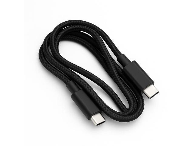 6 Feet Braided USB Type C to Type C Fast Charging Data Sync Cable Black