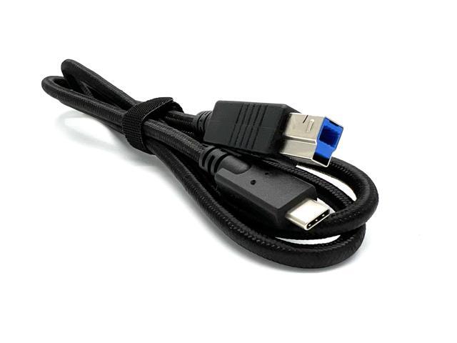 USB C to USB B Printer Cable, USB 3.1 Type B Cord Nylon Briaded Compatible with Docking Station, External Hard Drivers, Scanner