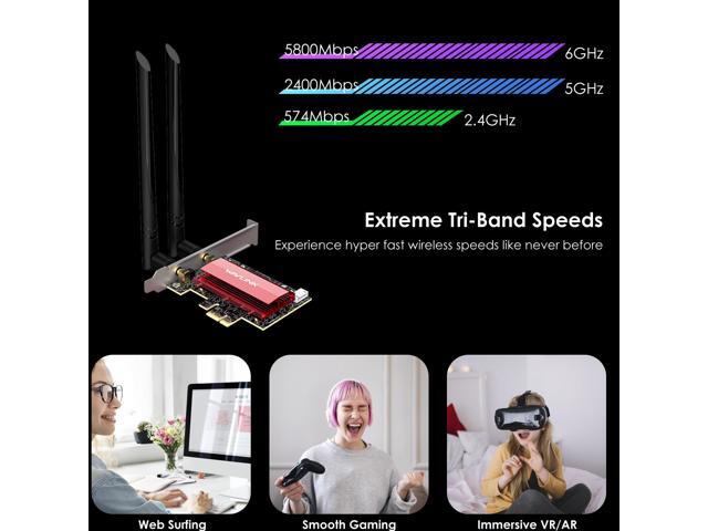 WAVLINK WiFi 7 BE8800 PCIe Network Card 8774Mbps, Tri-Band Intel BE200 Wireless Adapter with Bluetooth 5.4, MU-MIMO, WPA3, Low-Profile Bracket,...