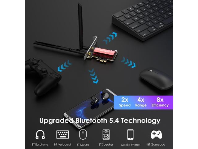 WAVLINK WiFi 7 BE8800 PCIe Network Card 8774Mbps, Tri-Band Intel BE200 Wireless Adapter with Bluetooth 5.4, MU-MIMO, WPA3, Low-Profile Bracket,...