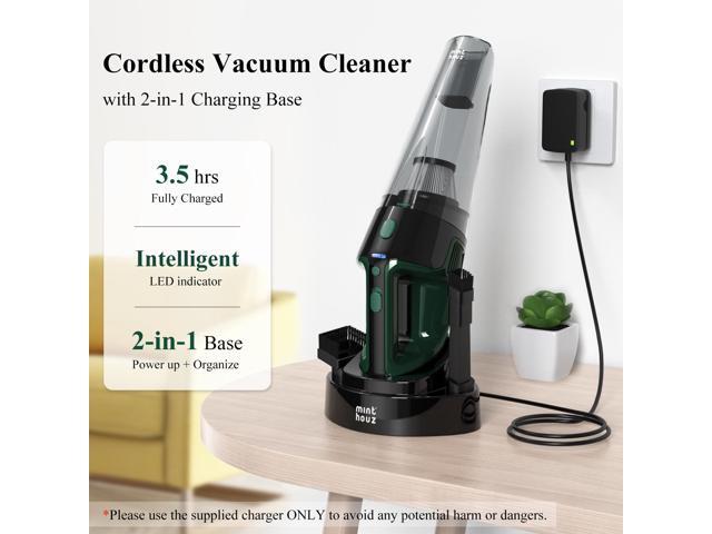 Minthouz Cordless Electric Air Duster Vacuum Cleaner 9000Pa with 120W Motor, Portable Hand Vacuum with 20-30 Mins Runtime, LED Light,Cleaning For...