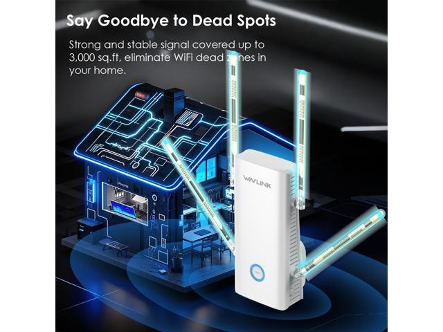 WAVLINK AX3000 Dual Band Wi-Fi 6 Range Extender/Repeater/AP/Router, WiFi Amplifier, 160MHz Bandwidth, 5x5dBi Antennas, Supports Beamforming, BSS...