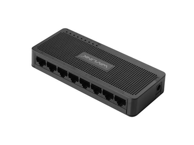 WAVLINK 8 Port Gigabit Unmanagement Ethernet Switch, Desktop Ethernet Splitter, Home Network Hub, Plug and Play, Wall Mount & Desktop Network.