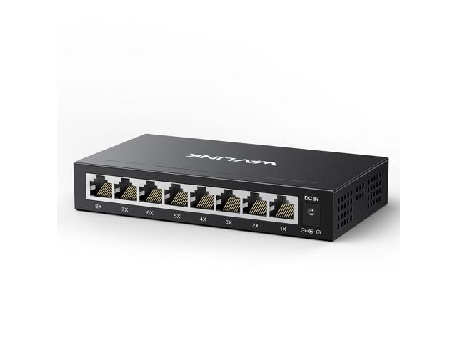 WAVLINK 8 Port Gigabit Unmanagement Ethernet Switch, Desktop Ethernet Splitter, Home Network Hub, Plug and Play, Wall Mount & Desktop Network...