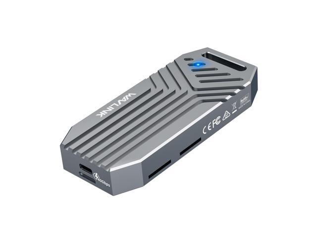 Wavlink Aluminum M.2 NVMe Dual-Bay Hard Drive Enclosure for 2.5'/3.5' SATA HDD/SSD, One-Key Offline Clone with 10Gbps USB-C, Enclosure for.
