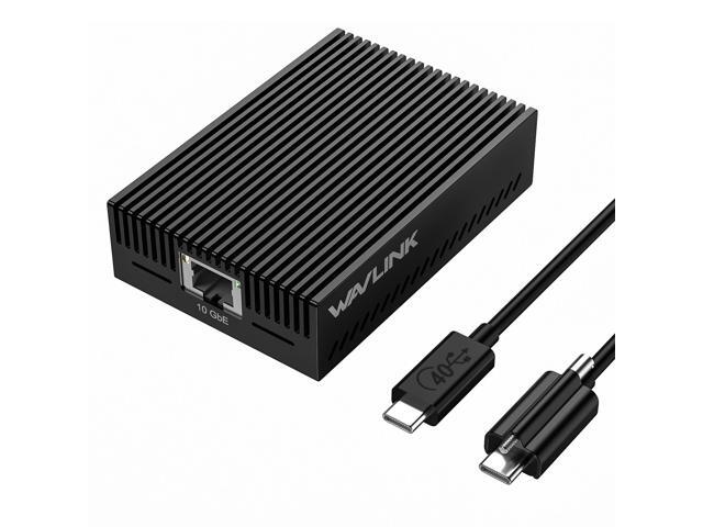 WAVLINK 10G Ethernet Adapter for Thunderbolt 3/4/5 & USB4, Supports 10G/5G/2.5G/1G/100M/10M Adaptive Speed, Compact Aluminum Design, Includes.