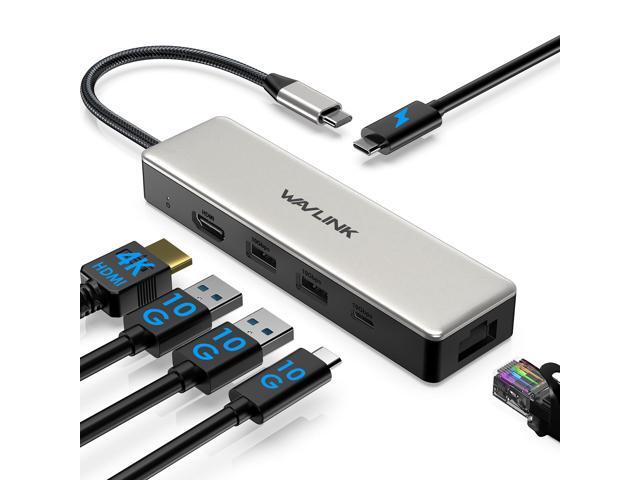 AVLINK 6-IN-1 USB C Dock, USB C to HDMI Docking Station with 2x10Gbps USB3.1-A, 10Gbps USB3.1-C, 4K HDMI, 100W PD IN, 2.5G RJ45, Suitable for...