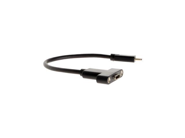 Coolgear USB 3.2 Gen 2 Type-C Male to Female High Quality Panel Mount Cable 8 Inch