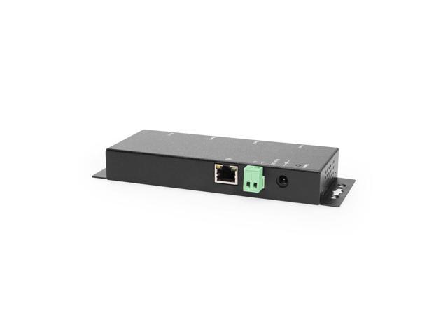 Coolgear 4-Port RS-232/422/485 Serial to Ethernet Device Server, PoE Power
