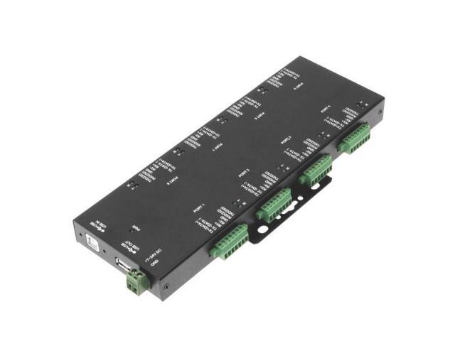USBGear 8-Port Terminal Block RS232/422/485 to USB Isolation/Surge Protection