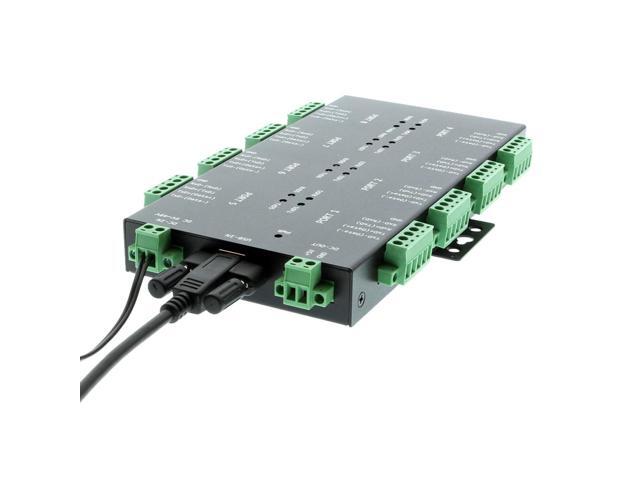 Coolgear USB2 to 8-Port RS232-422-485 Serial TB Adapter Isolation Surge