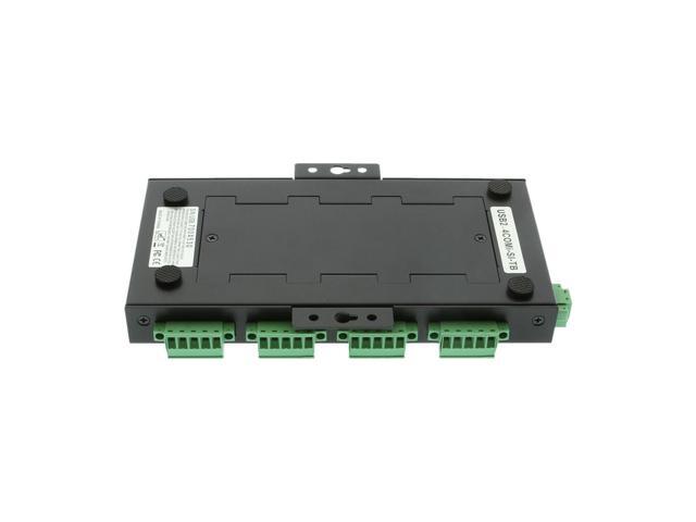 Coolgear USB 2.0 to 4-Port RS232-422-485 Serial TB Adapter Isolation Surge