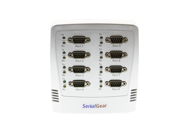 SerialGear 8-Port RS-232 USB to Serial Adapter Data Control Box