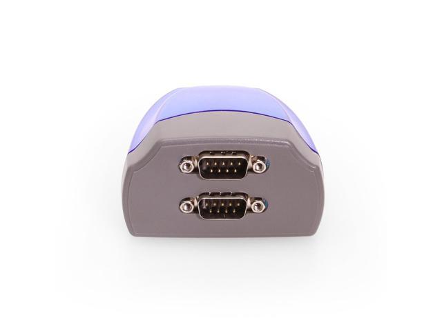 Coolgear Dual Port USB to Serial RS-232 DB-9 Adapter Cable FTDI Chip