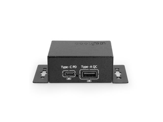 Coolgear ChargeIT! Dual Port USB Charger 1 Type-C PD 27W 1 Type-A 15W