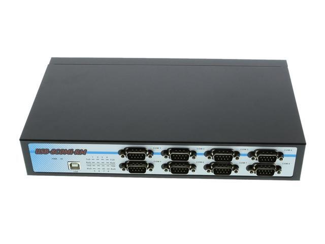 Coolgear USB-8COMi-RM USB to Octal RS-232/422/485 adapter metal case w/DIN-Rail