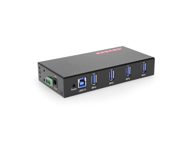 Gearmo 4-Port USB 3.0 Rugged Industrial DIN Rail & Surface Mount Hub