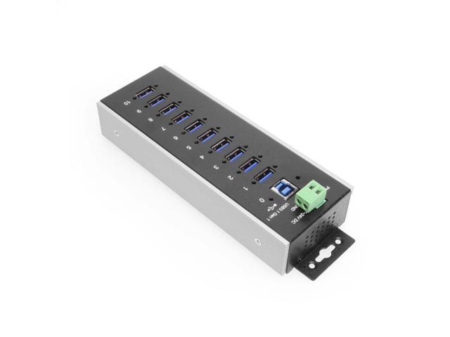 Coolgear 10 Port USB 3.2 Gen 1 Industrial Wide Temp. Range Hub
