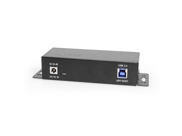 Coolgear 7 Port USB 3.2 Gen 1 Mini Powered Hub w/ ESD Surge Protection & Power Adapter