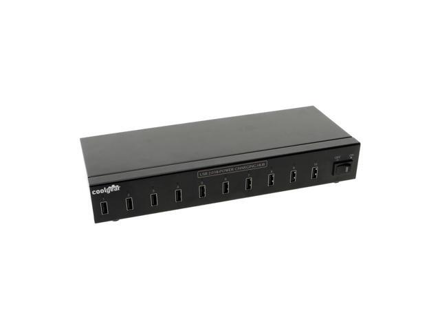 USBGear USB Charging Hub Hi-Power 10-Port USB Charger Hub 2.4A per port