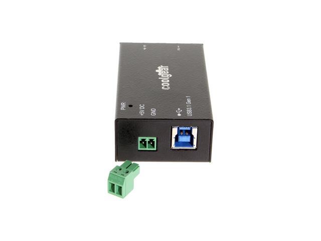 Coolgear 4 Port USB 3.1 Micro Hub with Surge Protection and Mounting Kit