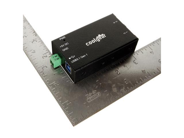 Coolgear 4 Port USB 3.1 Micro Hub with Surge Protection and Mounting Kit