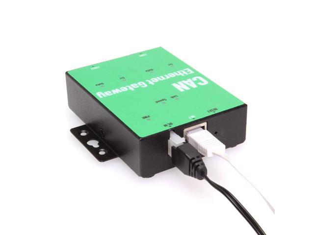 Coolgear Industrial Ethernet to CAN Bus Adapter, 2 Ports with Multi-Mode Operation and Advanced ESD Protection