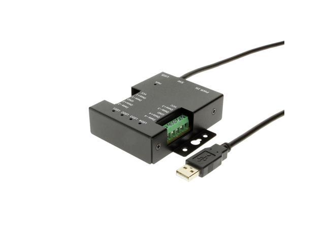 Coolgear 4 Port USB to RS485 High Speed Adapter w/12V DC Power Supply