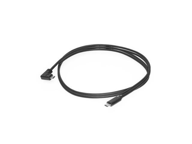 Coolgear 1m (3.2ft.) USB 3.2 Gen 2 Type-C to Right Angle Type-C Cable 5A 100W