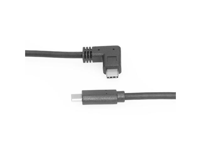 Coolgear 1m (3.2ft.) USB 3.2 Gen 2 Type-C to Right Angle Type-C Cable 5A 100W