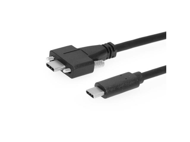 Coolgear USB 3.2 Gen 2 Type-C to C Dual Screw Lock 0.5 Meter Cable 10GB Data 5A Power