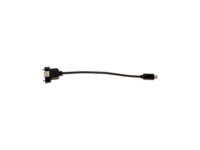 Coolgear USB Type-C Male to USB 3.1 Type-A Female Panel Mount Cable