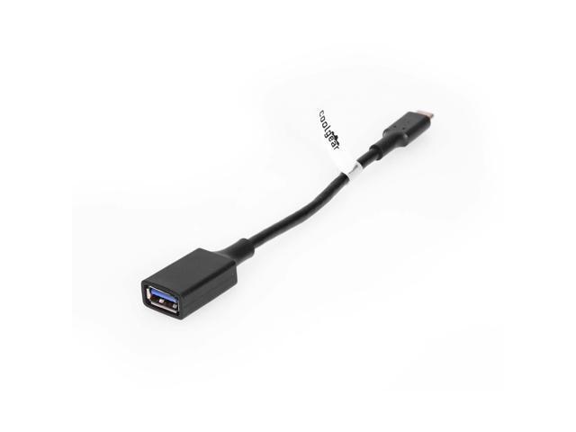 Coolgear USB 3.2 Gen 1 Type-C Male to Type-A Female Adapter Cable 6in.