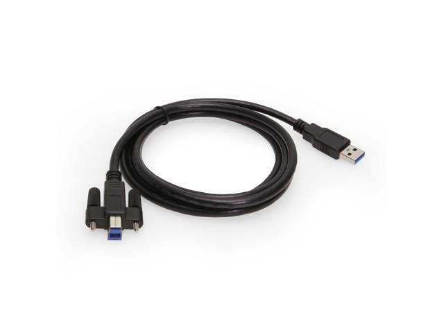 Coolgear 5ft. USB 3.2 Gen 1 SuperSpeed Standard Type-A to Screw-Lock Type-B Cable