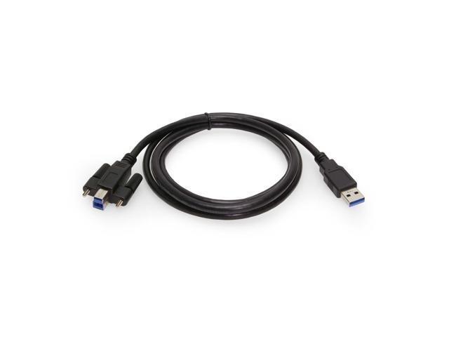 Coolgear 5ft. USB 3.2 Gen 1 SuperSpeed Standard Type-A to Screw-Lock Type-B Cable