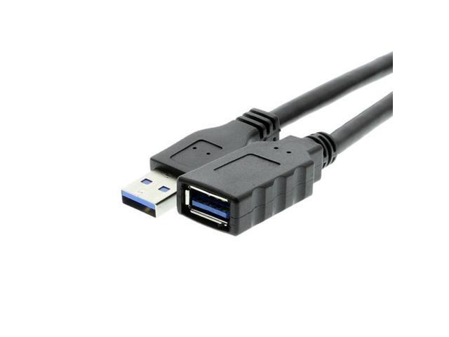 Cablemax 6ft Molded SuperSpeed A to A Female USB 3.0 Extension Cable Black