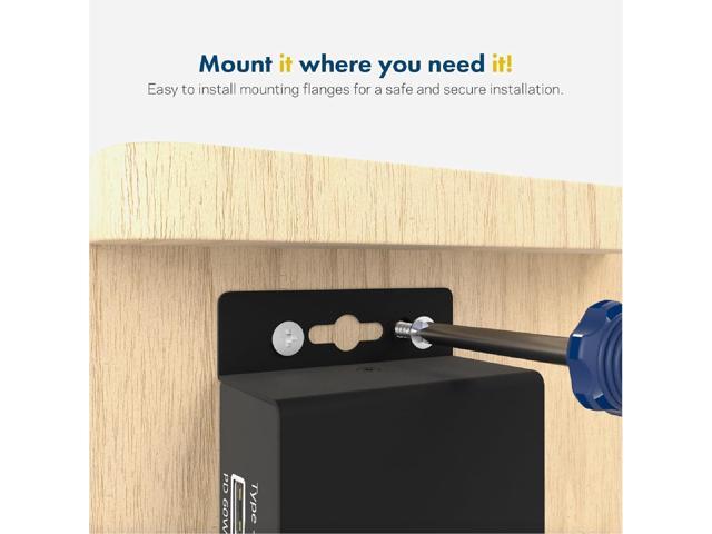 Coolgear Chargeit! Mini 75W Dual Port USB-A & USB-C PD Charger w/ PPS & QC4.0 Support