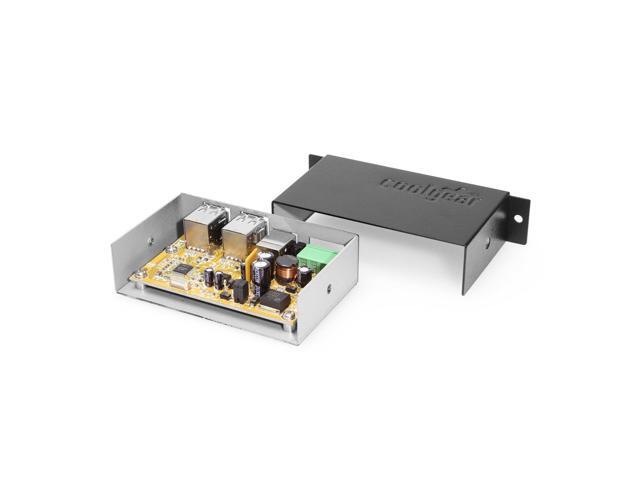 Coolgear Industrial 4 Port USB 2.0 Powered Hub with Power Adapter for PC-MAC