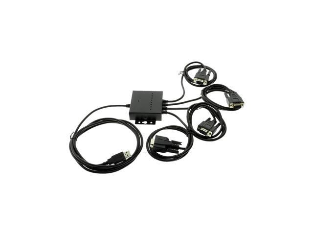 SERIALGEAR USB 4-Port Serial Adapter / USB 2.0 Quad Port Serial DB-9 RS-232
