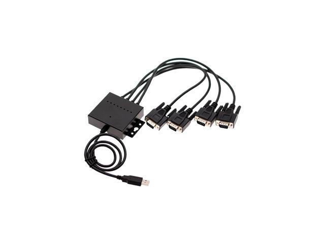 SERIALGEAR USB 4-Port Serial Adapter / USB 2.0 Quad Port Serial DB-9 RS-232