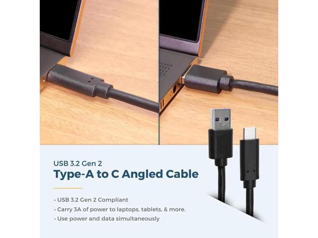 Coolgear USB-C Type A to C USB 3.2 3ft Black Cable