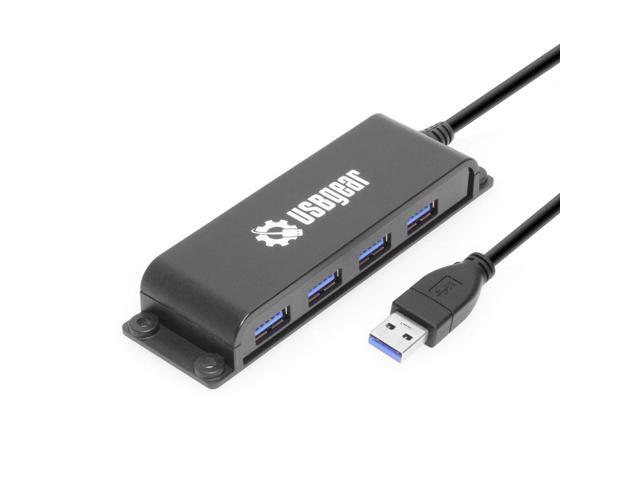 USBGear 4 Port USB 3.2 Gen 2 10Gbps Hub Type-A Host w/ Screw & Velcro Mount