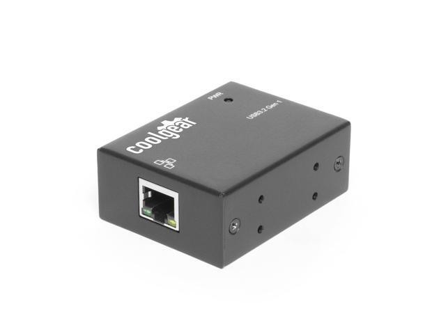 Coolgear Industrial USB-C to Ethernet Adapter - Gigabit Speed, Screw Lock Cable, Surge Protection, Industrial Grade for Factory, Kiosk & Field Use