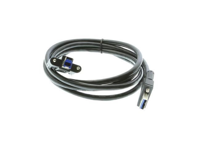 Coolgear 5ft. USB 3 SuperSpeed A Male to B Male Screw Lock Cable