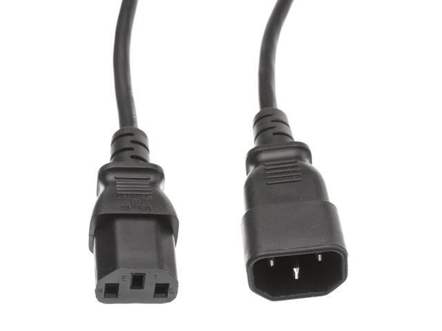 Computer Power Cord Extension, UL / CSA, Black, 3 ft