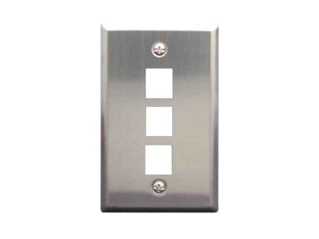 ICC FACE-3-SS IC107SF3SS - 3PORT FACE STAINLESS STEEL