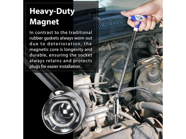 FIRSTINFO 3/8' Dr. 16mm Magnetic Universal Spark Plug Wrench With T Handle