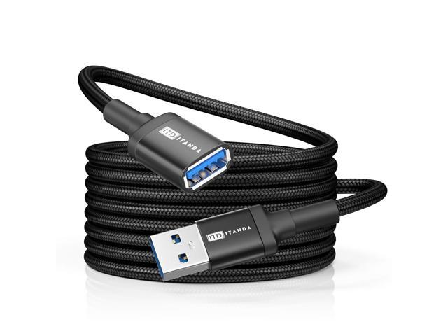 ITD ITANDA USB Extension Cable USB 3.0 Extension Cord Type A Male to Female 5Gbps Data Transfer for Keyboard, Mouse, Playstation, Xbox, Flash...