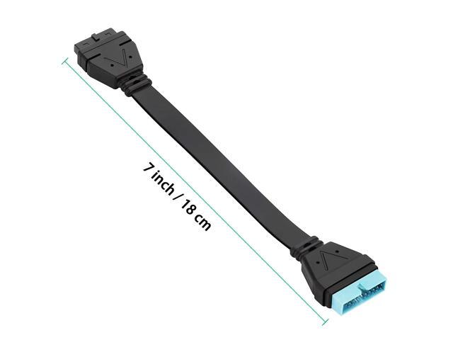 USB 3.0 Header Extension Cable, JoyReken USB 3.0 Internal 19/20 Pin Header Extender USB 3 Motherboard Adapter 7 inch